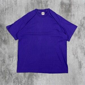 Vintage Fruit Of The Loom Made In USA Purple Single Stitch T-Shirt Mens Large